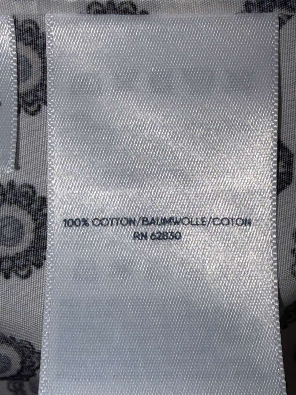 Lands’ End No Iron Button Front Shirt Women’s 18 Black White Geometric - Picture 13 of 14